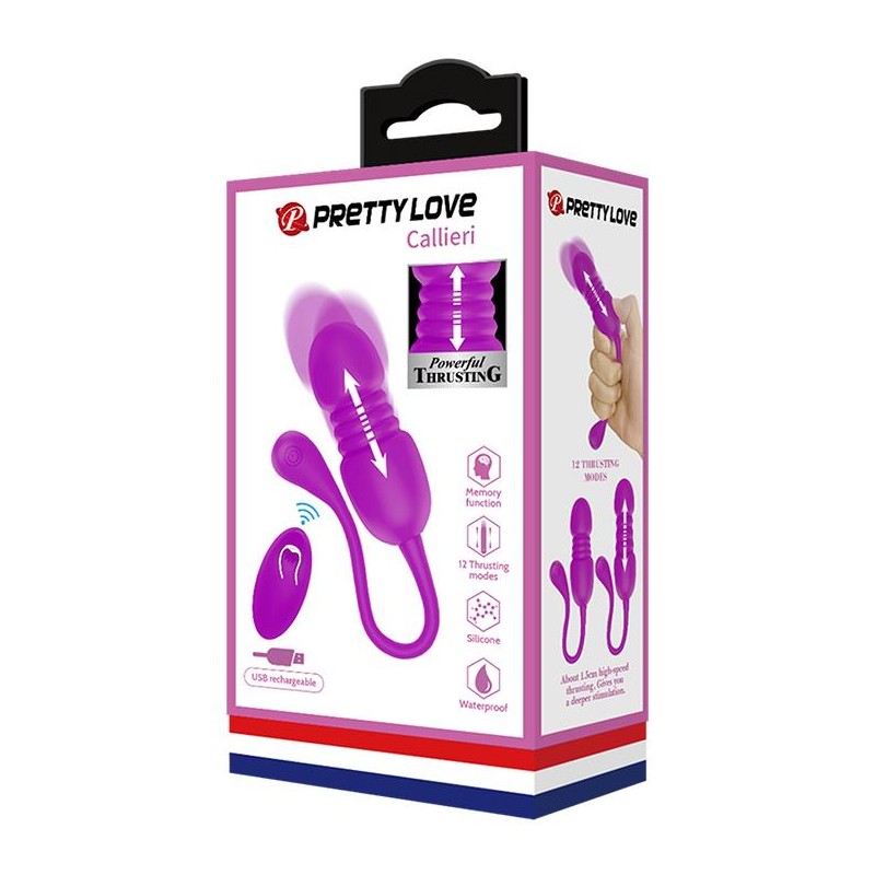 PRETTY LOVE - Callieri, 12 vibration functions 12 thrusting settings Memory function Wireless remote control